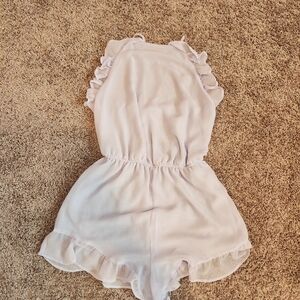 H&M Light Pink Ruffled Jumpsuit